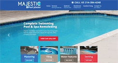 Desktop Screenshot of majesticpoolsplaster.com